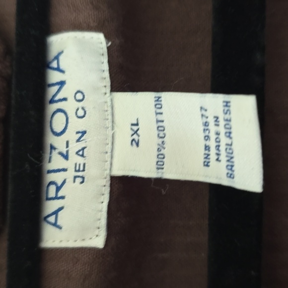 ARIZONA JEAN CO MENS BIG & TALL BROWN CORDUROY FRONT BUTTON JACKET SIZE 2XL - Picture 7 of 13